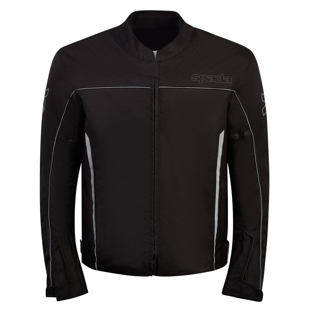 Spada Pace CE WP Textile Motorcycle Jacket Mens Plain Black