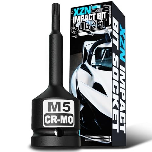 1/2" Drive M5 XZN Bit Socket, Triple Square Spline Bit Socket, CR 1/2" M5 Deep