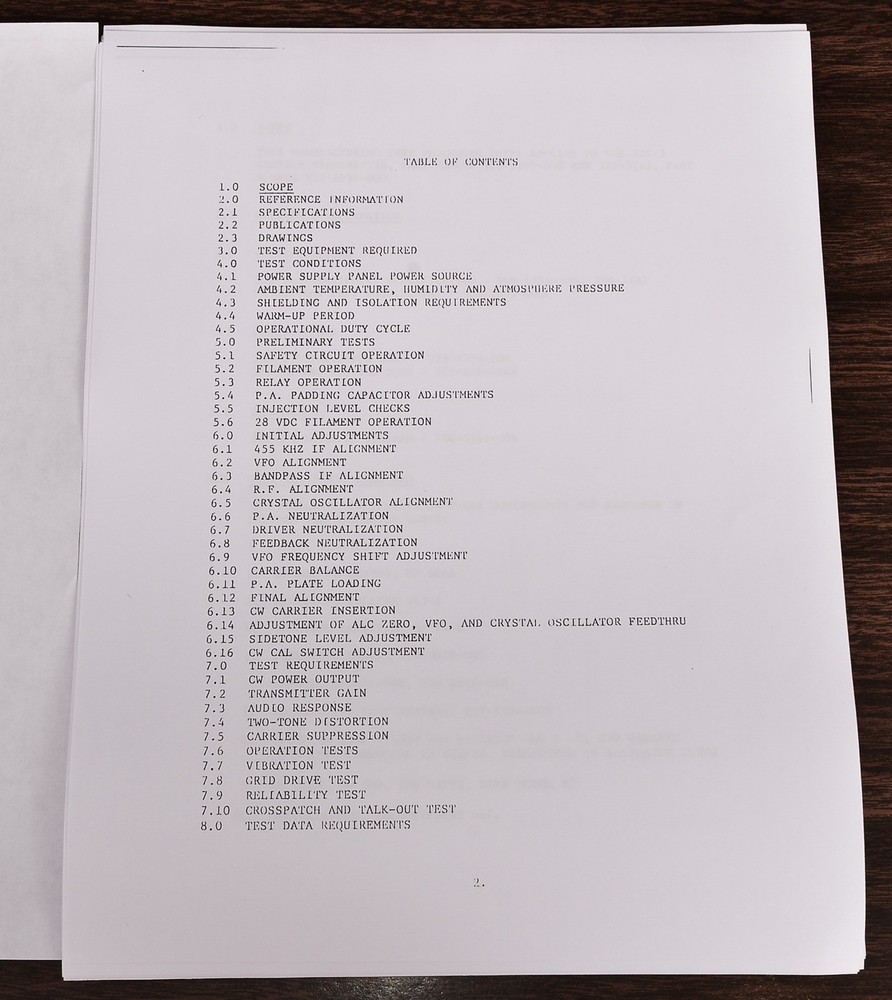 COLLINS MANUFACTURING TEST PROCEDURE FOR 32S-3(A) AMATEUR TRANSMITTER
