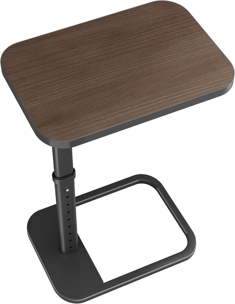 TV Tray Table Adjustable Height & Rounded Metal Corners Snack Table Couch Sofa