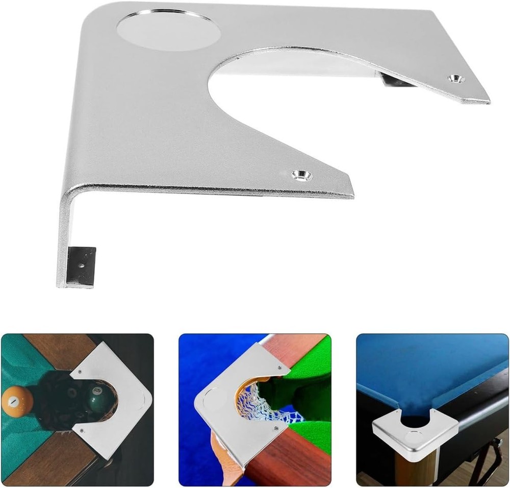 7-Foot Pool Table Corner Protector – Chrome Metal Easy Install Accessory