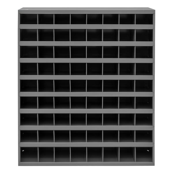 Durham Mfg 350-95 Pigeonhole Bin Unit, 72 Compartments, 8-1/2 In D X 42 In H X