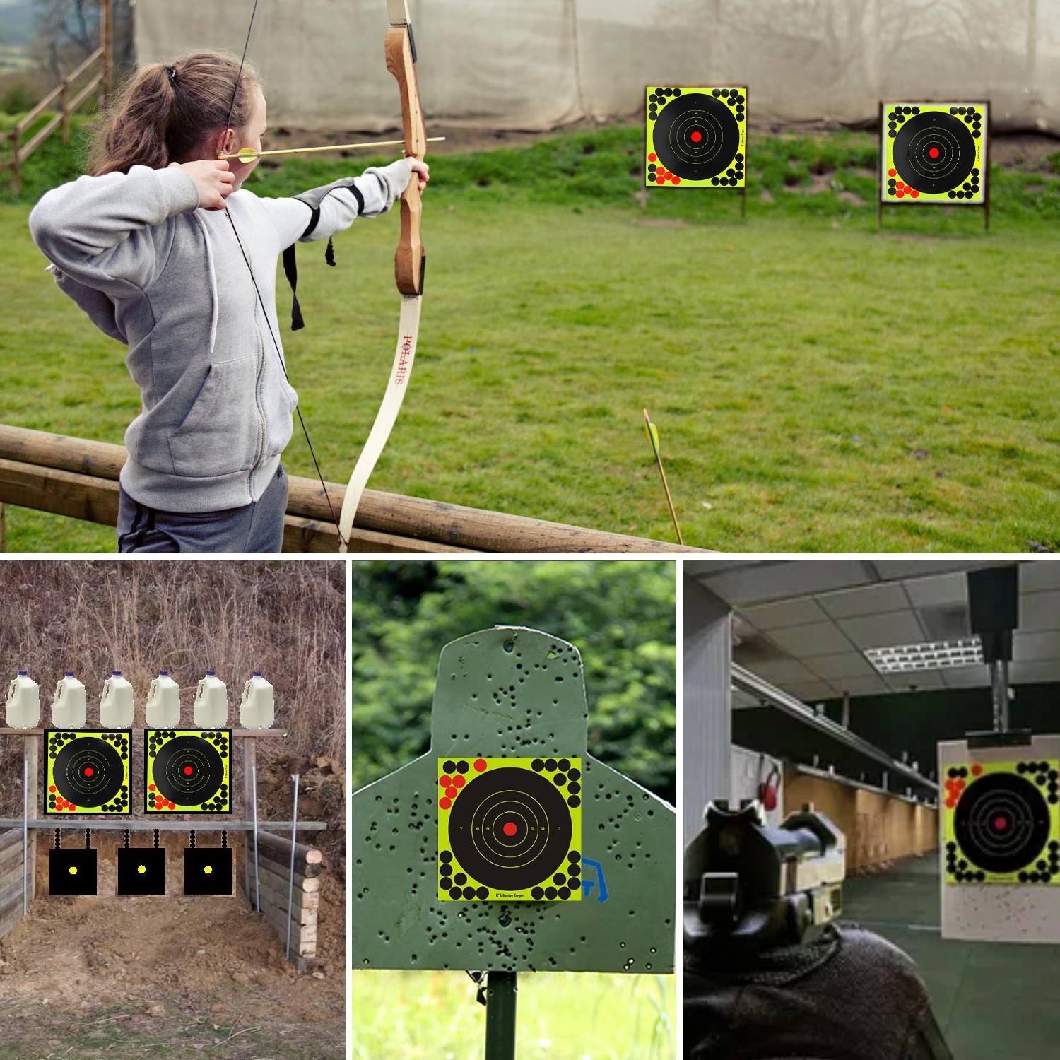 50/100 Pack 8" Shooting Targets - Reactive Splatter Paper for Rifle/Gun Practice