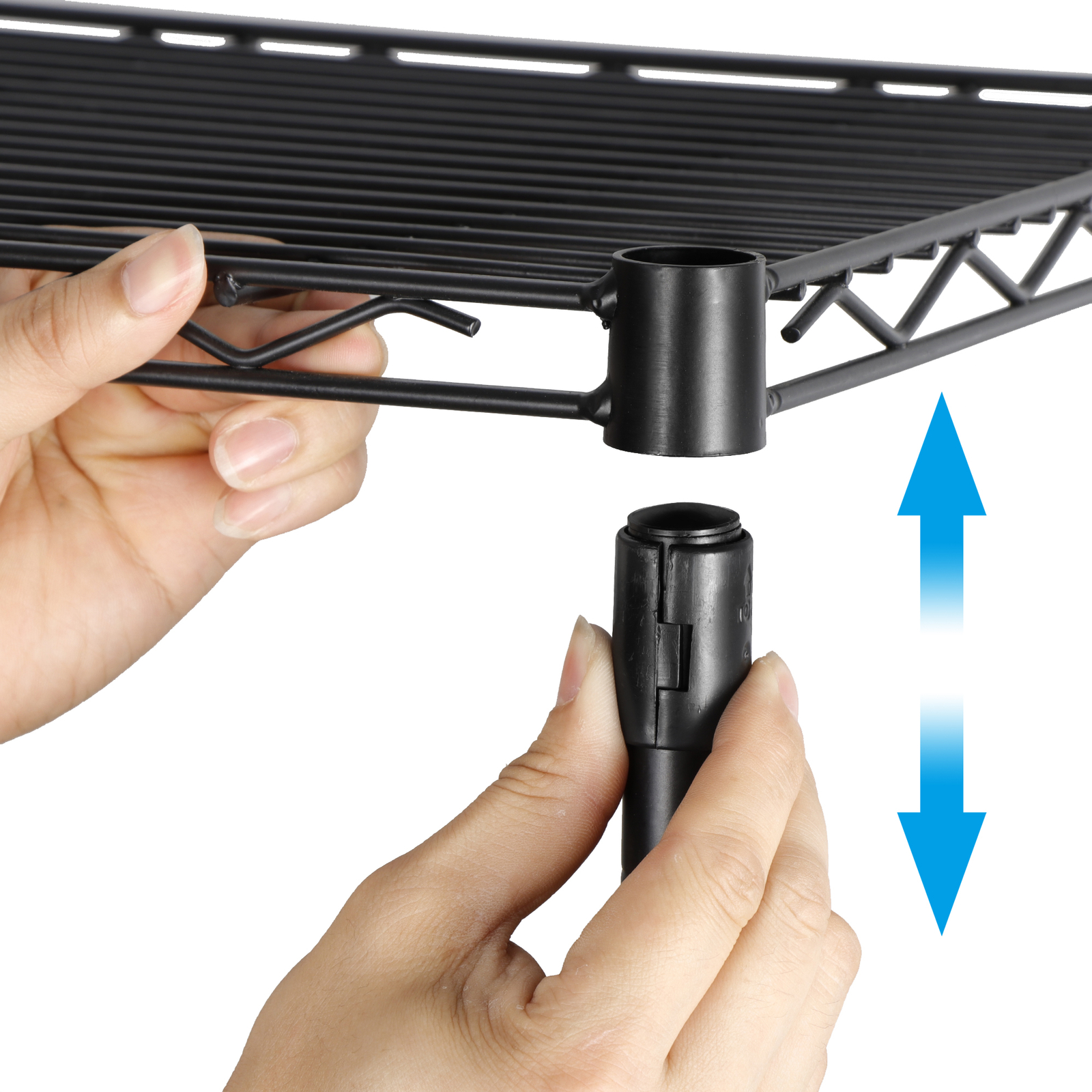 4-Tier Wire Shelving Rack Shelf Household Kitchen Storage Metal Shelf Organizer