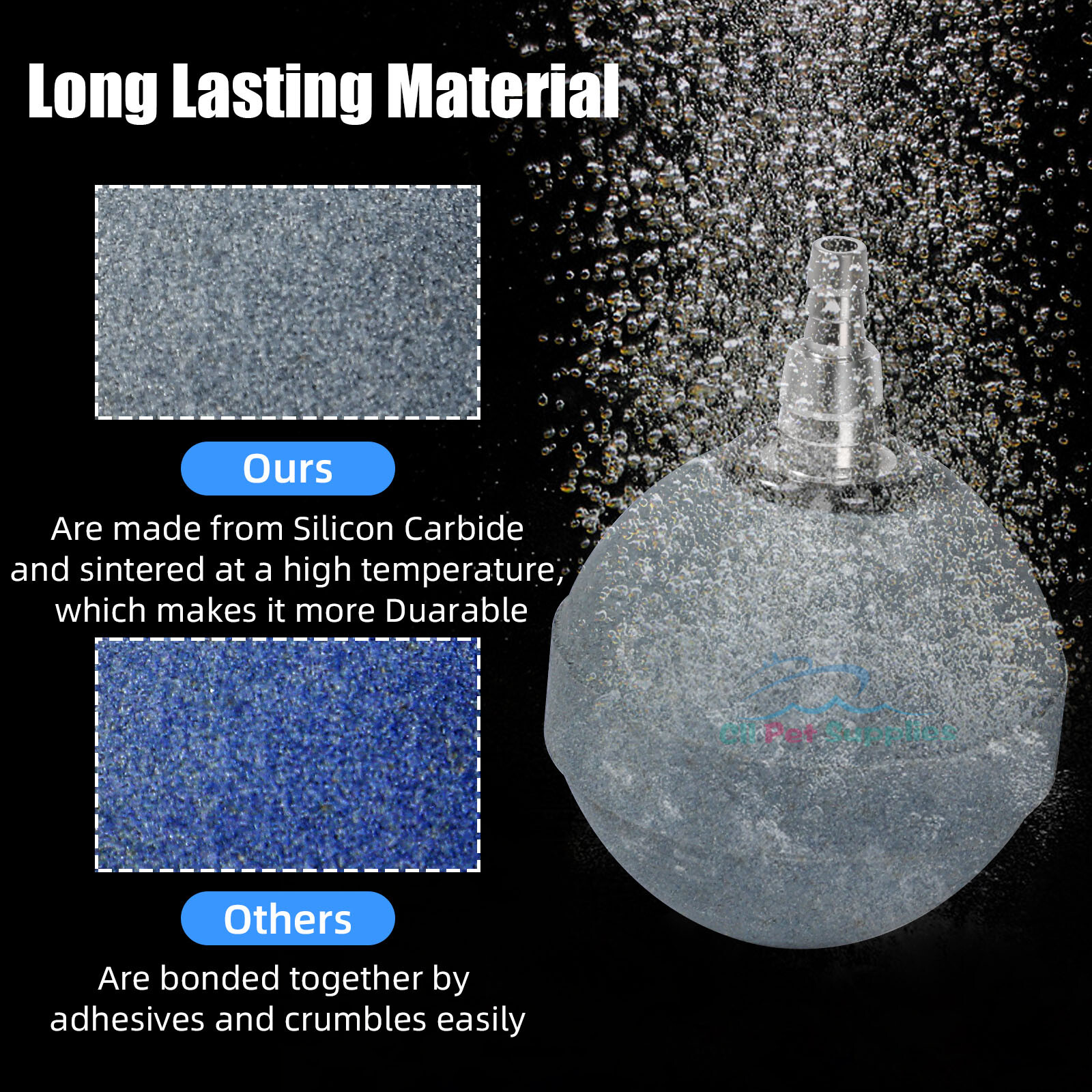 Crazy 2"Air Stone Ball Plus Bubble Aerator Diffuser for Aquarium Hydroponic