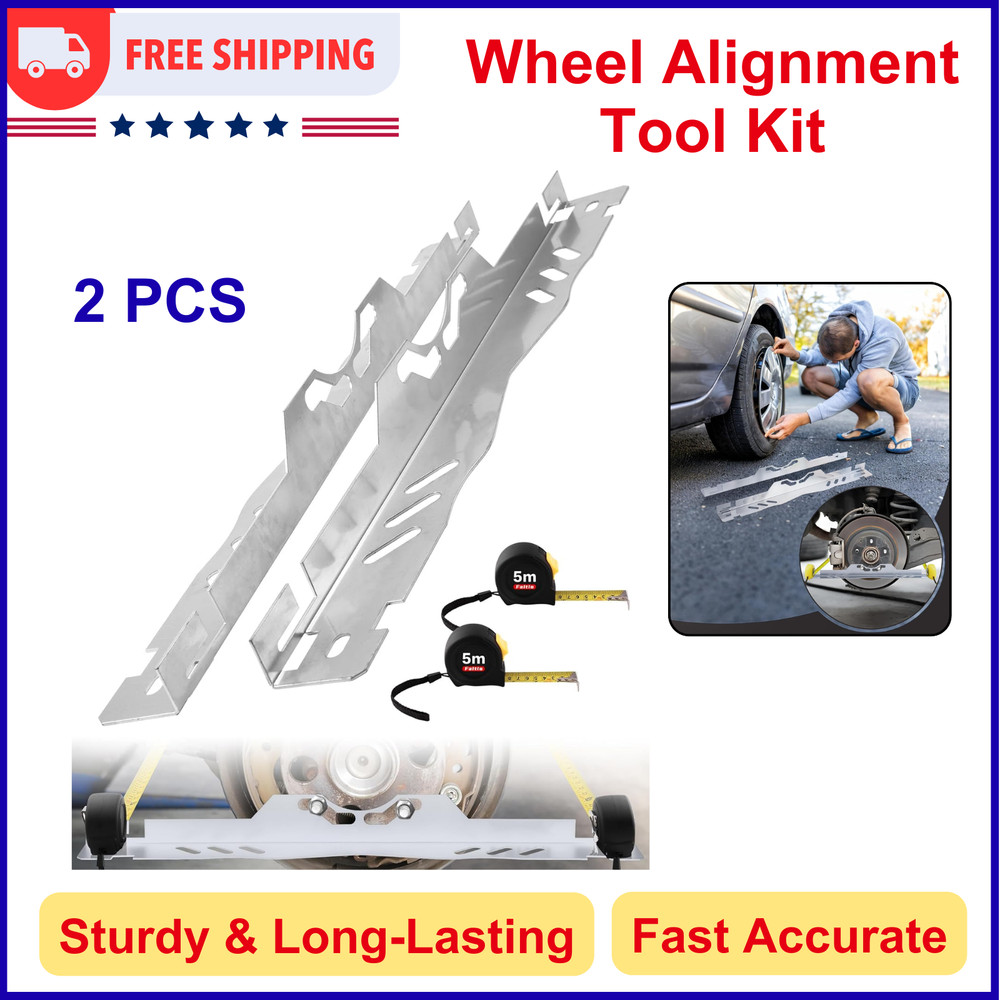 Wheel Alignment Tool Kit 2Pcs, Toe Alignment Tool Plates With Two 5m Heavy Duty