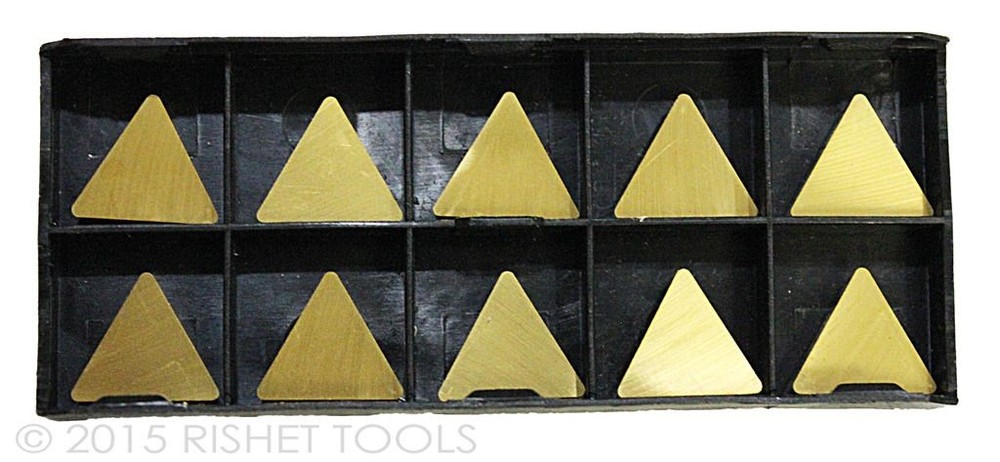 RISHET TOOLS TPG 321 C5 Multi Layer TiN Coated Carbide Inserts 10 Pack