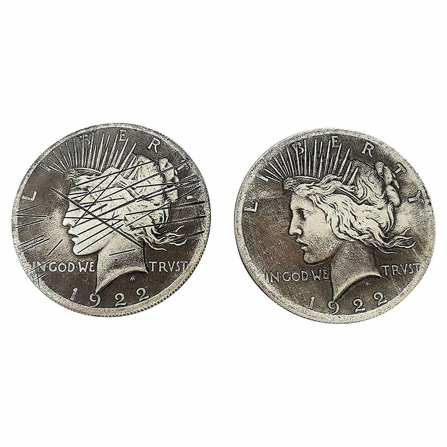 Two Face BATMAN Coin Harvey Dent Double Sided Heads SCRATCHED ON ONE SIDE