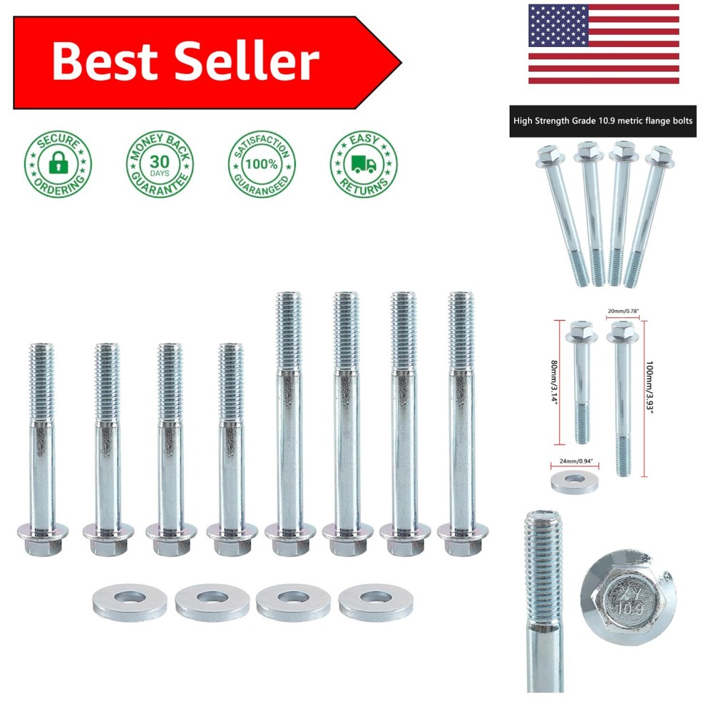 Heavy-Duty 12pc Flange Bolt Set for LSX & LS Engines - Rust Resistant Design
