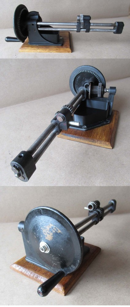 OLD ALUMINIUM TABLE PENCIL SHARPENER OMES / ca 1930s