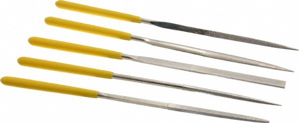 Value Collection 5 Pc 5-1/2" Fine Cut Diamond Pattern Needle File Set