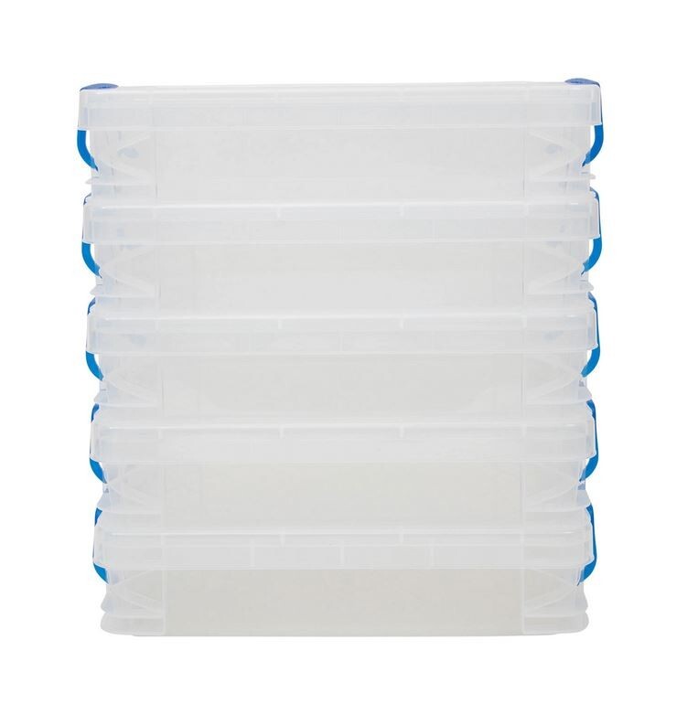 Super Stacker, Document Boxes, Clear, 5 Pack