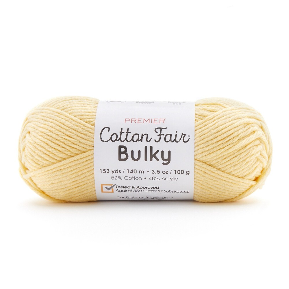 Premier Yarns Cotton Fair Bulky Yarn - Solid-Daffodil