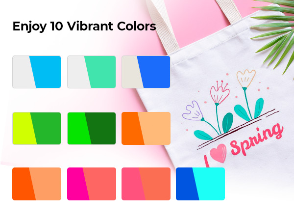 xTool Glow in The Dark HTV Vinyl 20 Pack 12"x10" Sheets, Iron On for T-Shirts