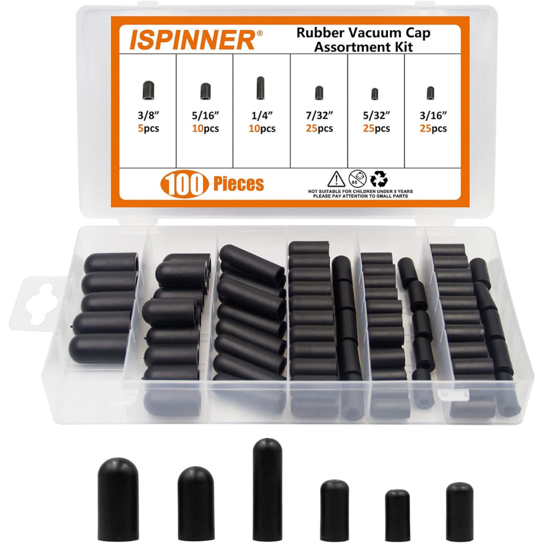 CARBURETOR & VACUUM RUBBER CAP PLUG ASSORTMENT KIT INTAKE VACUUM LINES 100pcs