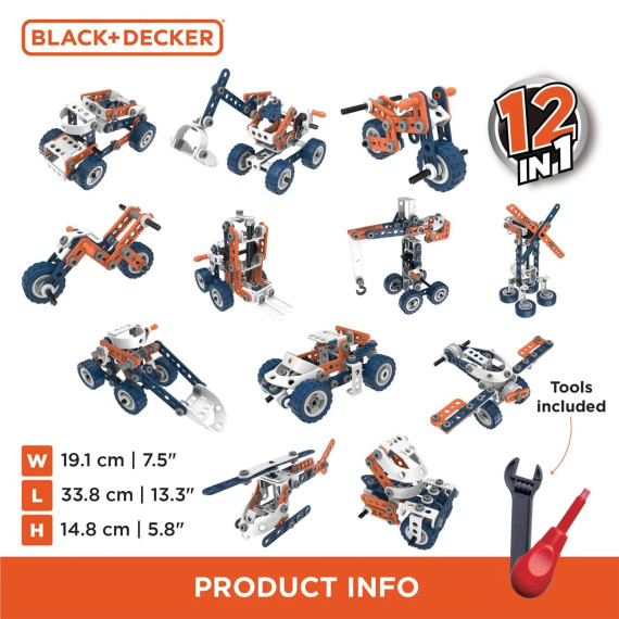 Black & Decker Jr 152-Piece Constructor Engineering Set