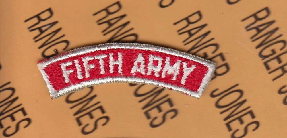 US Army FIFTH ARMY Recruiting Command original cotton 2.5" tab patch