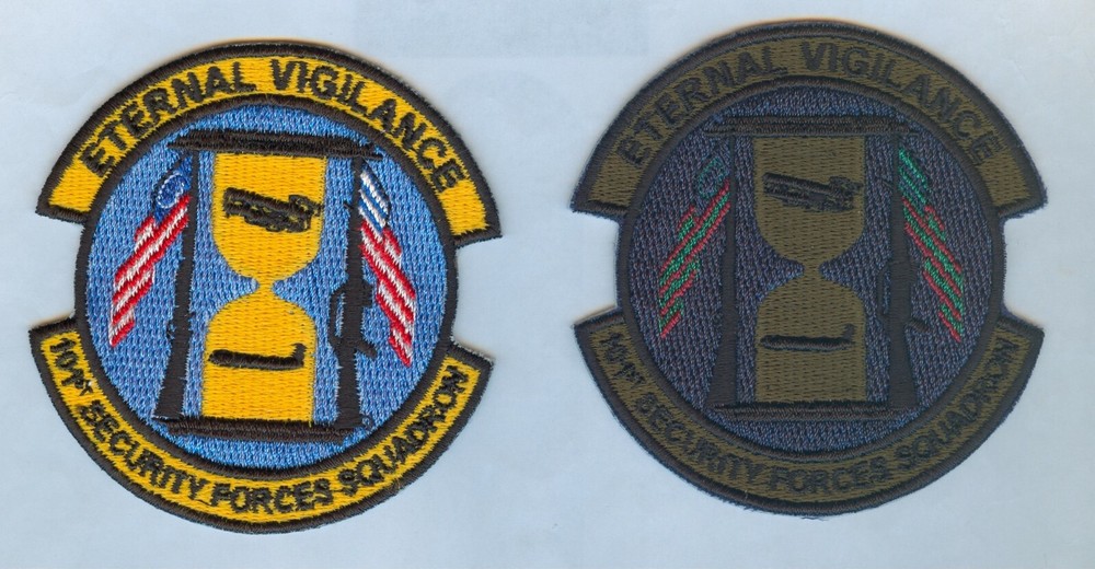 USAF / US Air Force 101st Security Forces Squadron - 2 GREAT VARIATIONS .... X