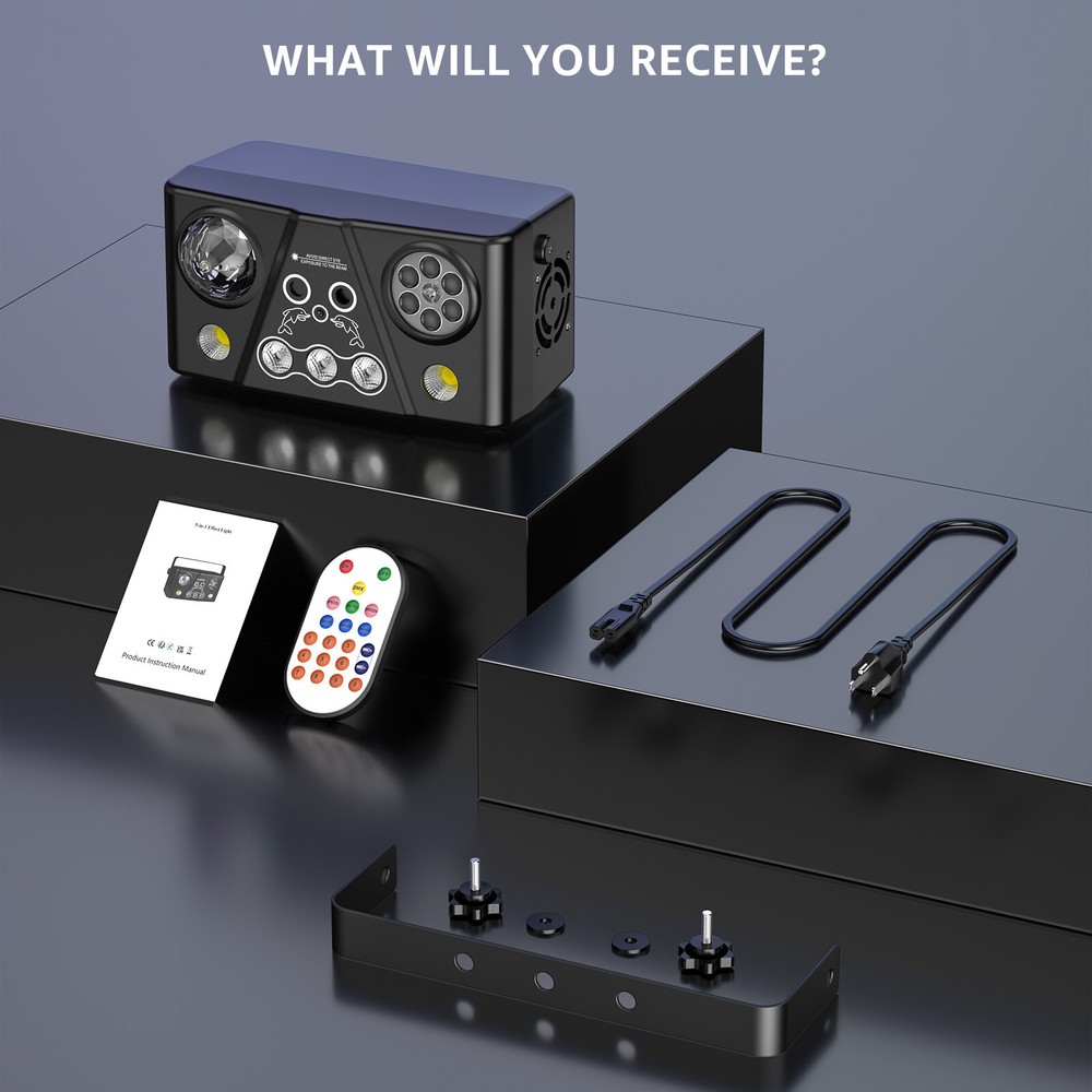 Pattern Projector Laser Light DMX RGB LED 5 in1 Stage Effect Lights With Remote