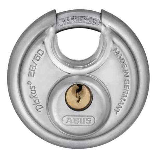 Abus Padlock, Keyed Different, Partially Hidden Shackle 28/60 KD