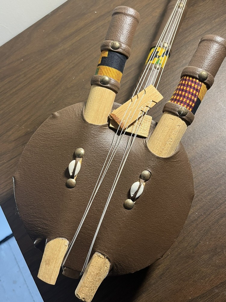 Kora Lute (Stringed Instrument) GHANA / Shells. See 9 Pics For Description
