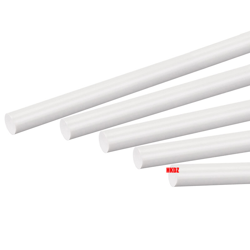 Ø1mm-15mm ABS Plastic Solid Round Rods Bar White 250mm DIY Model Material Craft