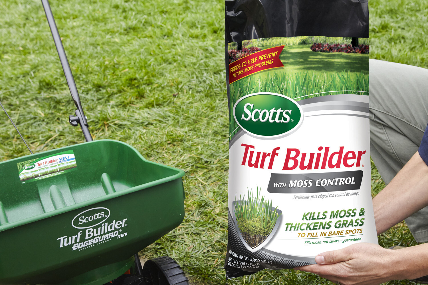 Scotts Turf Builder with Moss Control 50 lbs. Covers 10,000 sq. ft.