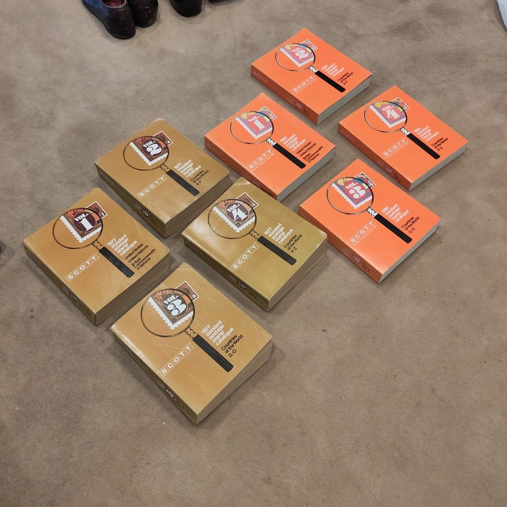 1977 & 1984 Scott Standard Postage Stamp Catalogues - 8 Book Set