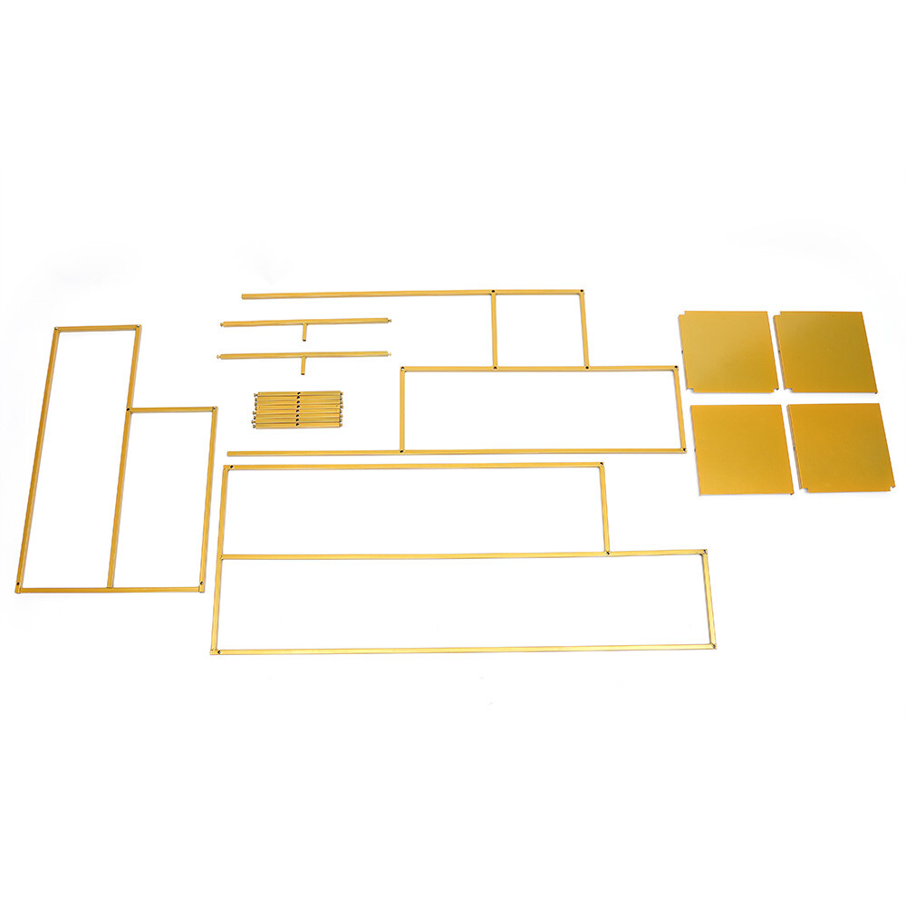 Backdrop Stand Rectangular Frame Electroplated Gold For Wedding Party 4 Layer