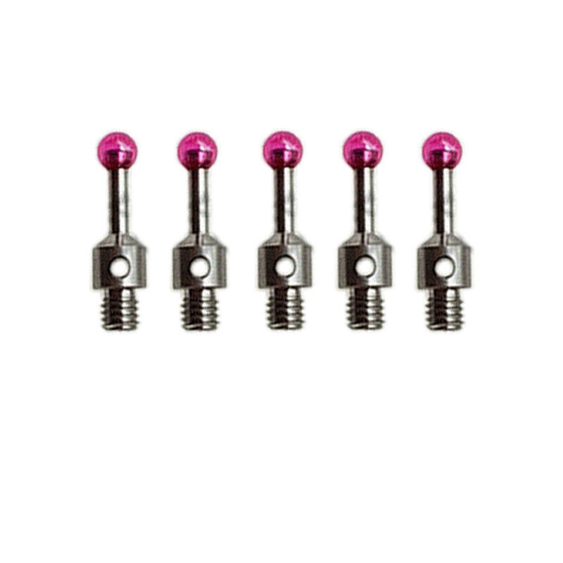 2Pcs Touch Probe Ruby Ball 6mmStylus TESA/Hexagon ROMER CMM M3 Thread L 10mm