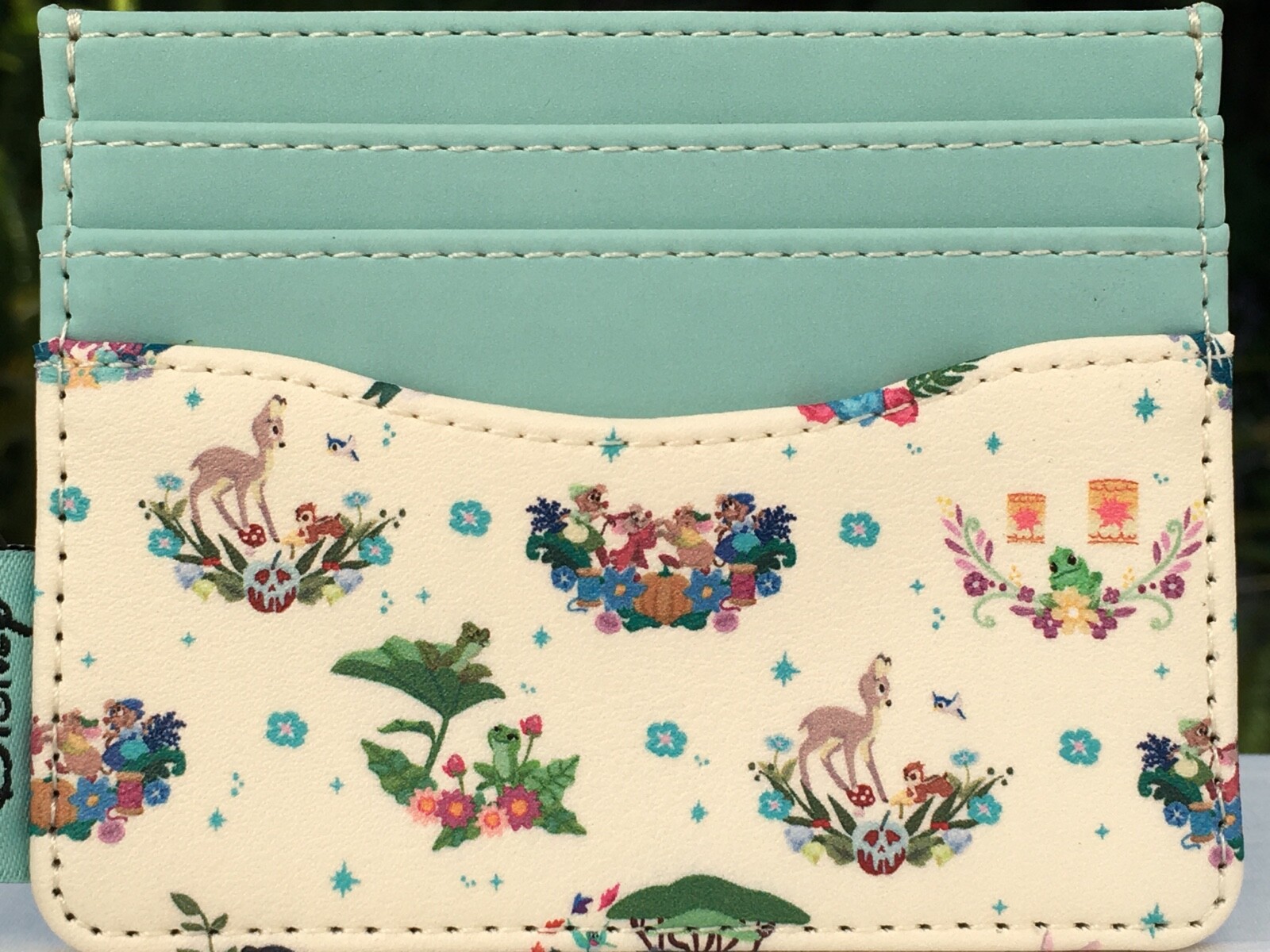 Loungefly Disney Princess Companions Floral Cardholder 3 Slots & Top Slot NWT