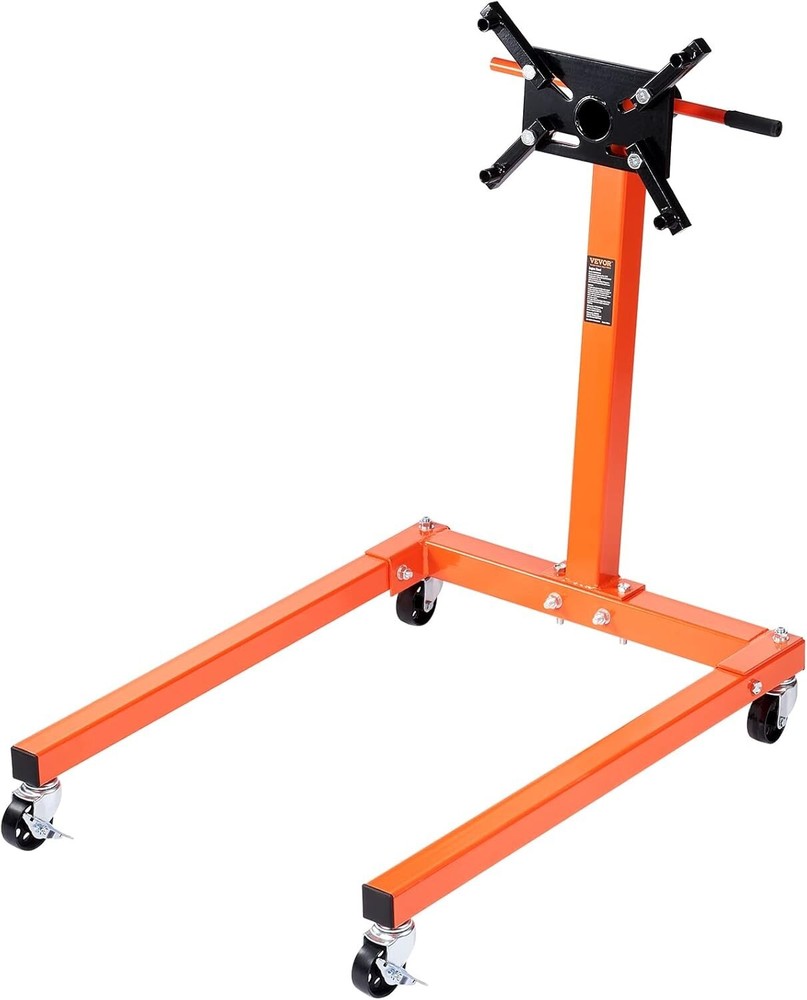 Versatile Engine Stand with Adjustable Arms and Quality Cast Iron Construction