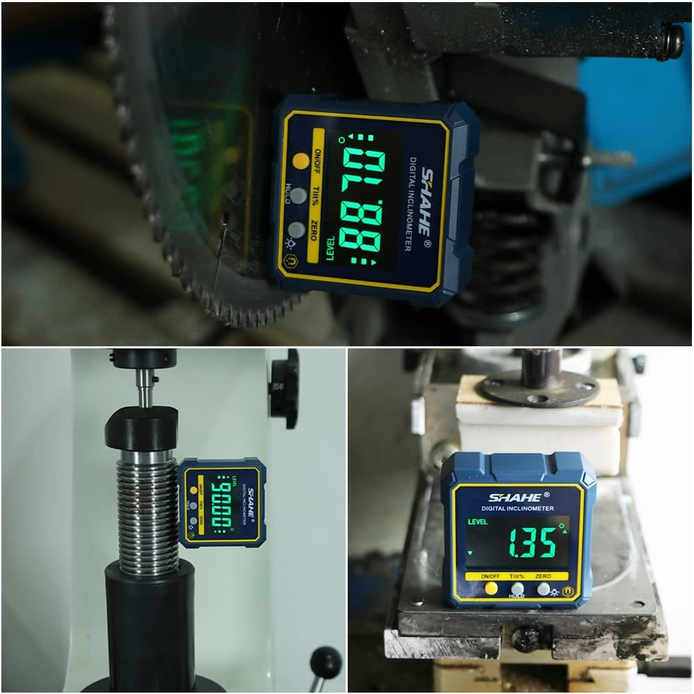 Digital Angle Gauge Magnetic Protractor Inclinometer Level Angle Finder Angle ..