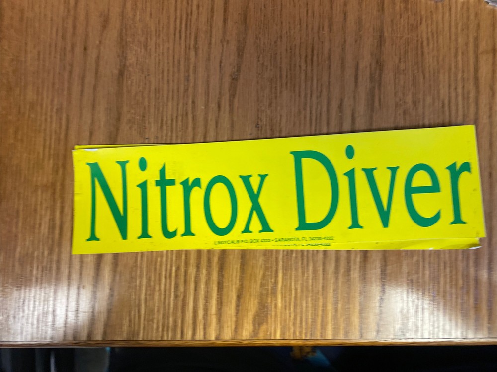 NITROX Diver STICKER 3”x 11”
