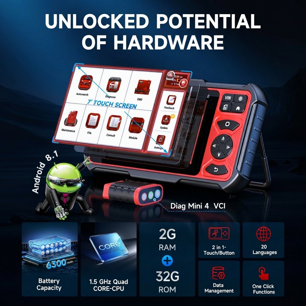 ANCEL DS300 Car OBD2 Scanner All System Auto Diagnostic Tool KEY Coding 28+Reset