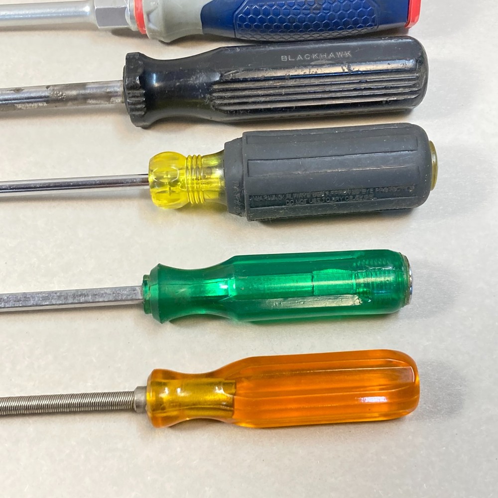Screwdriver Lot 6 Pc 2 Phillips 4 Flat Slotted 1 Flex Shaft