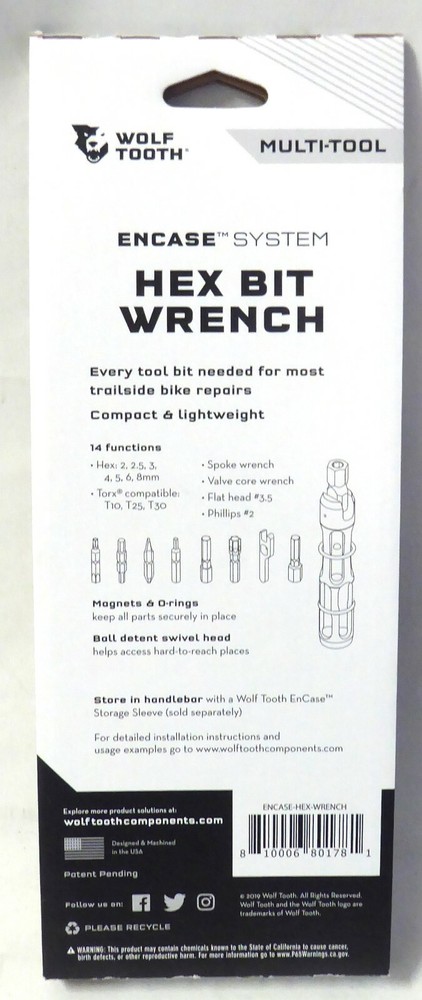 Wolf Tooth Hex Bit Wrench Multi-Tool for EnCase System