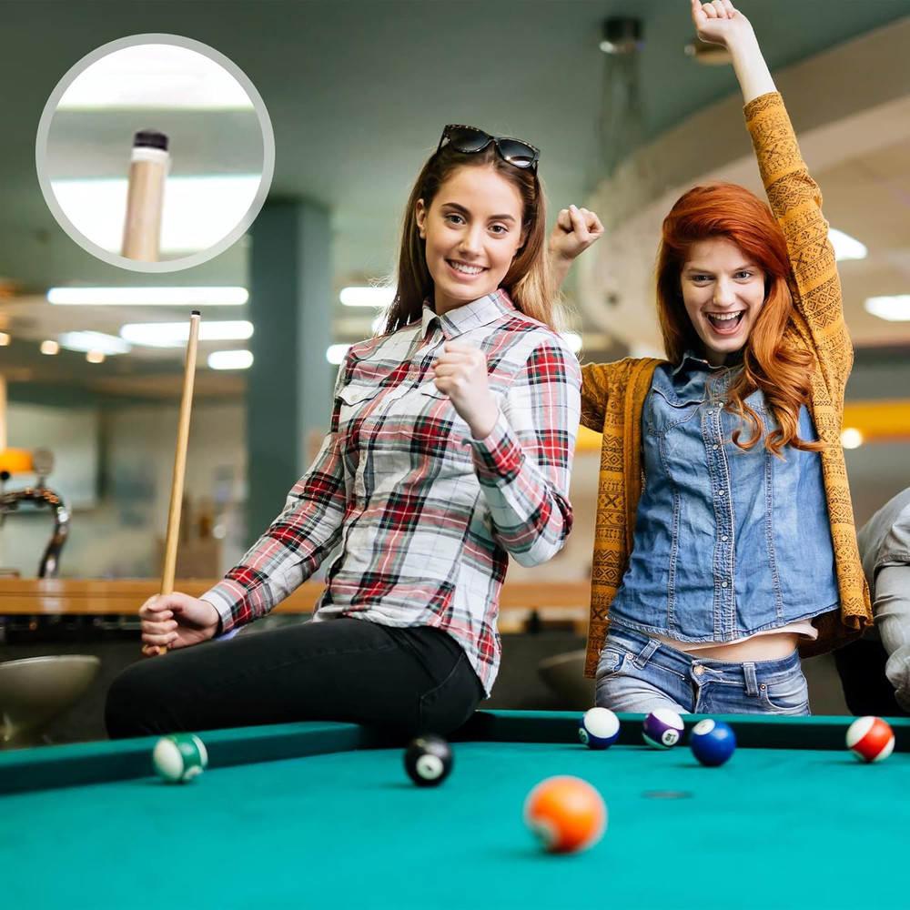 Gejoy 20 Pcs Billiard Pool Cue Tips Replacement Kit Pool Stick Tips with Storage