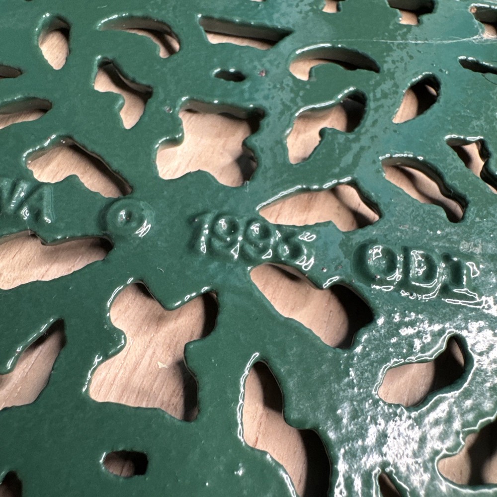Green Cast Iron Trivet 1993 ODI