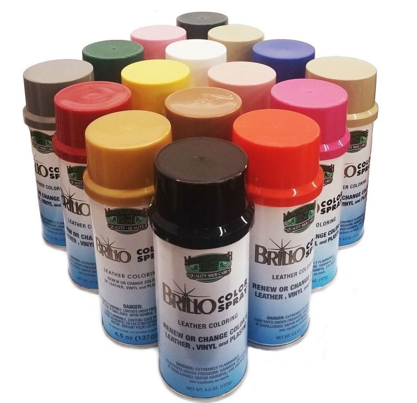 Moneysworth&Best Color Brillo Spray Leather Plastic Vinyl Paint Dye 4.5 oz