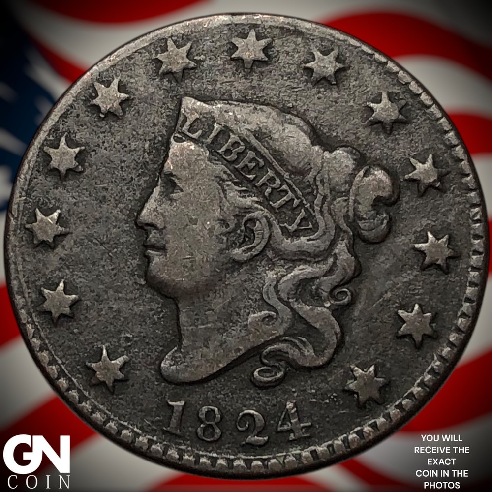 1824 Coronet Head Large Cent Z0968