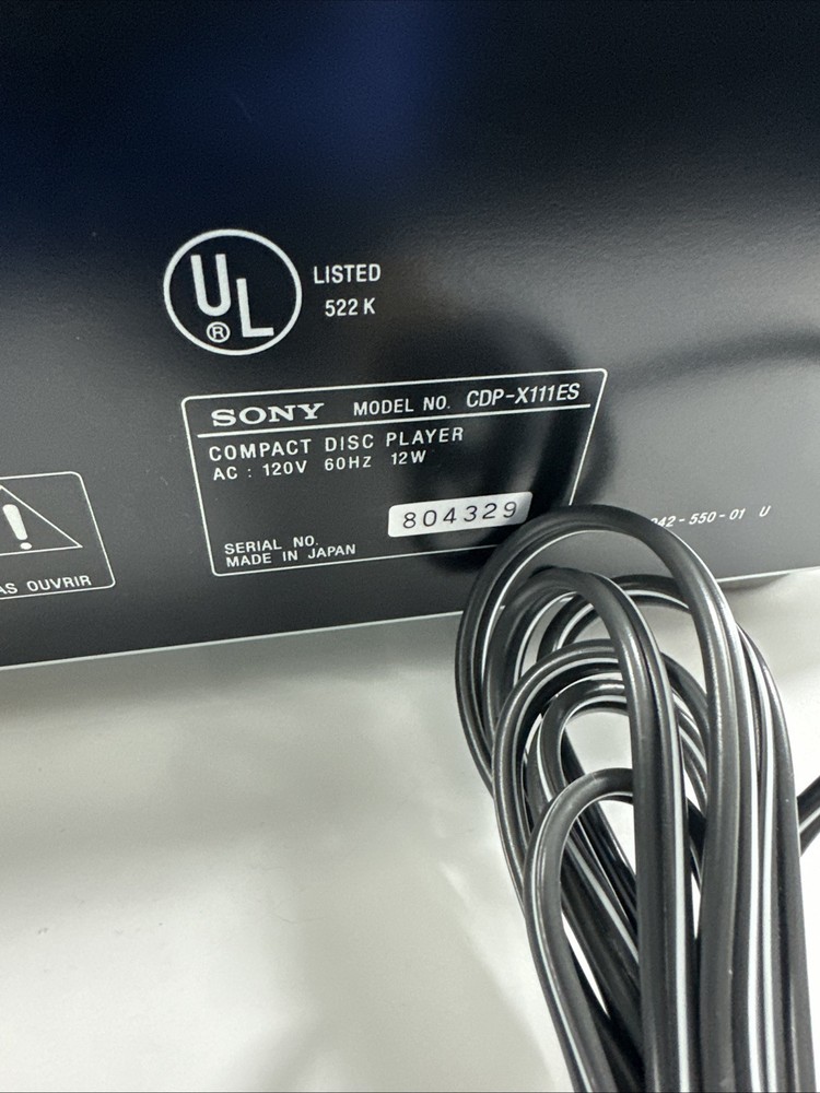 Sony CDP X111ES High Density Digital Sync CD player , Works!
