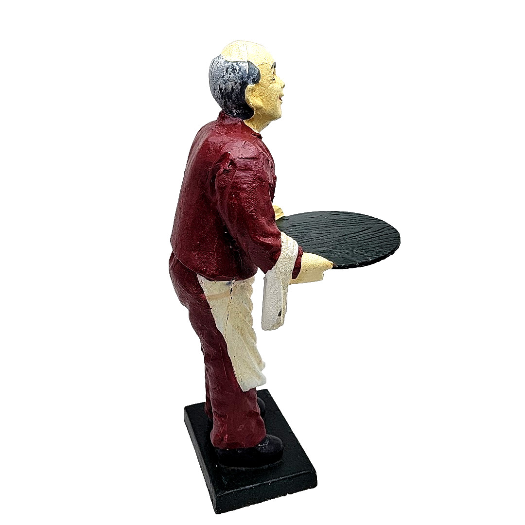 Connoisseur Statue - Old Man Butler Statue Server Cast Iron 12"- Butler Statue