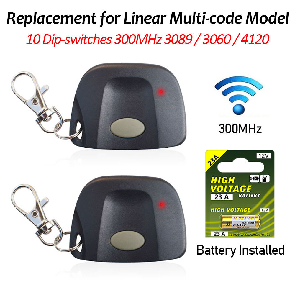 10 DIP Code Garage Door Opener Multi-Code 4120 412001 Gate Remote Control 300MHz