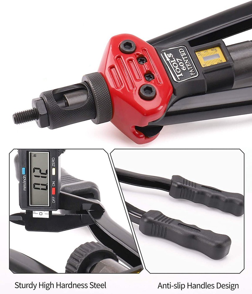 Rivet Gun Kit Rivnut Thread Setting Tool Nut Setter NutSert Metric SAE Riveting