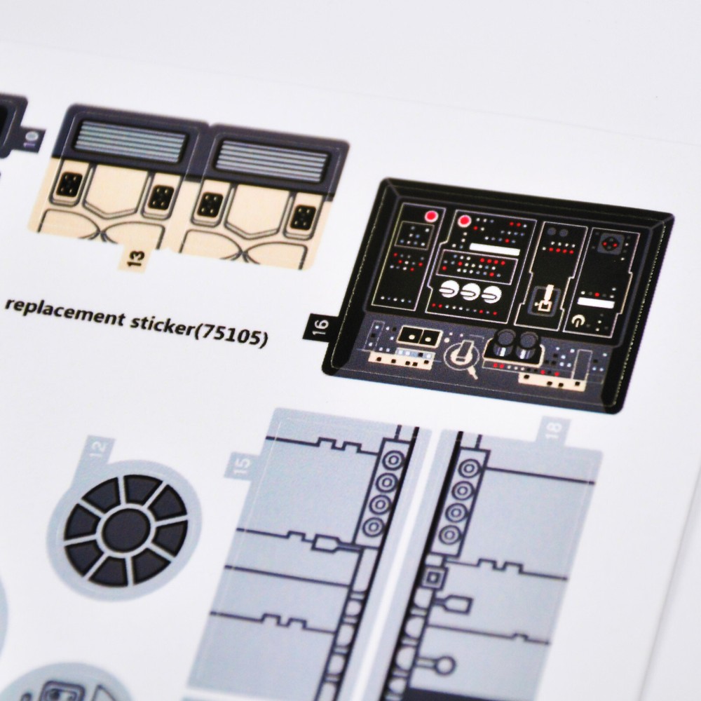 Replacement sticker for set 75105 Precut sticker