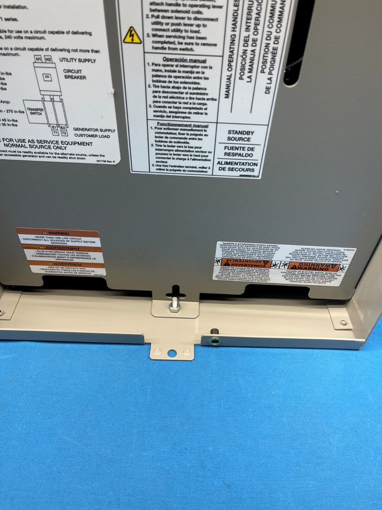 Honeywell Generac RXSM100A3 100A 1-Phase Generator Automatic Transfer Switch
