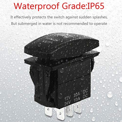 Car Blue LED Reverse Light Rocker Toggle Switch ON Off 12V Blue Reverse Light