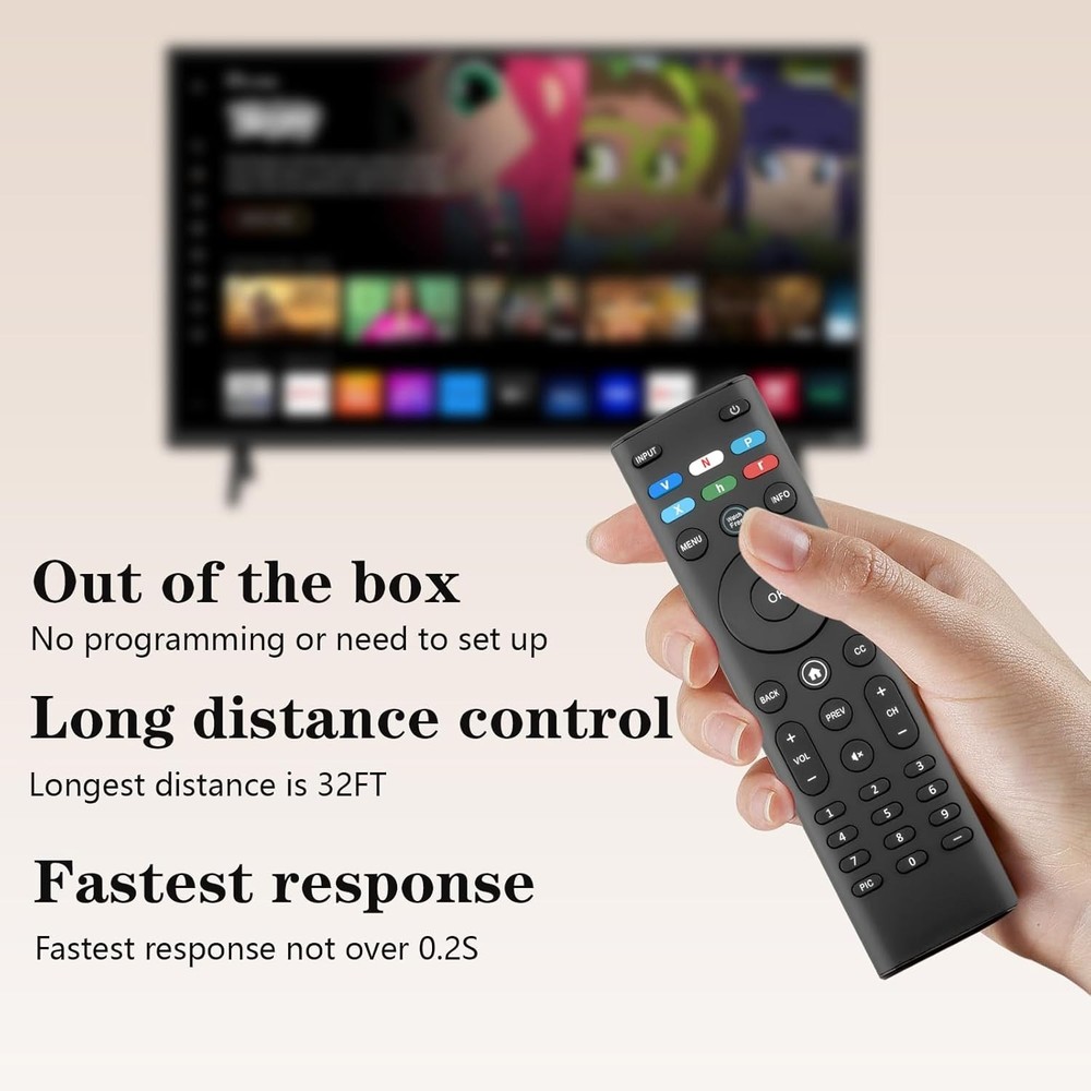 Replacement Remote Control for Vizio Smart TV (XRT140), Compatible with...