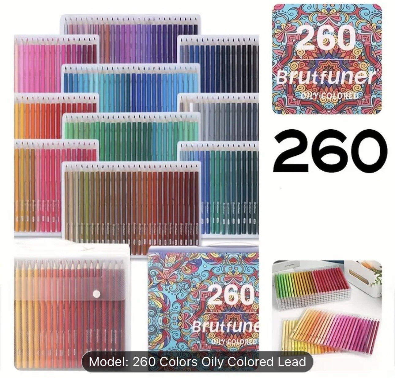 260 Brutfuner Oily Colored Pencils NEW Shipping Included
